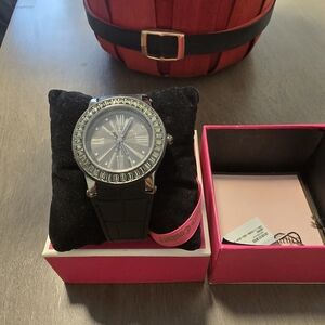 Juicy Couture Black and Silver Women's Watch